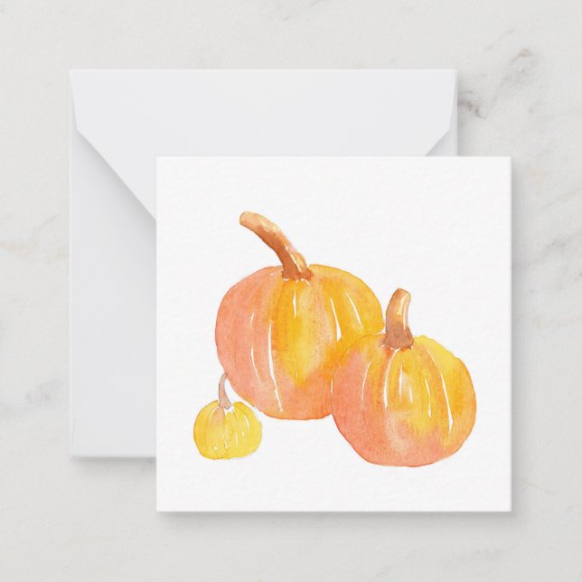 Tarjeta Pequeña Tres Calabazas (Anverso)