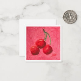 Tarjeta Pequeña Tres cerezas