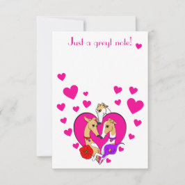 Tarjeta Pequeña Tres magníficos Greyhounds Valentine