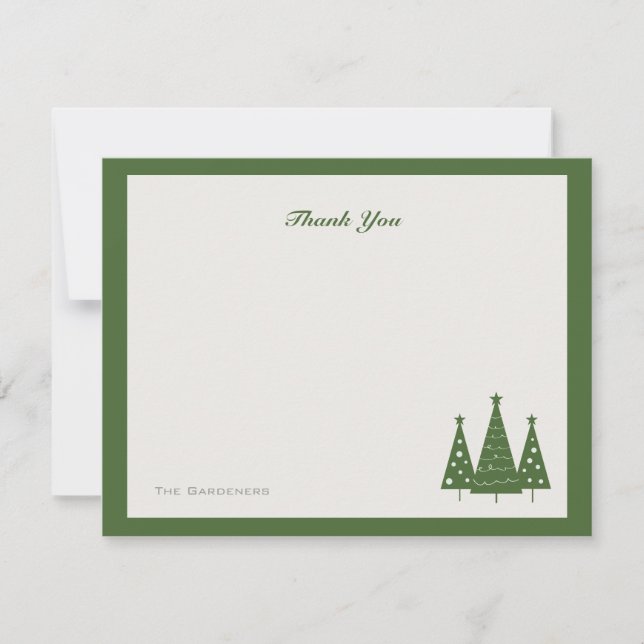 Tarjeta Pequeña Trio de árbol de Navidad | Gratis (Anverso)