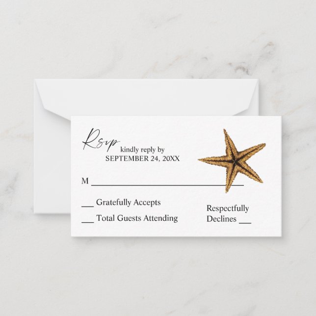 Tarjeta Pequeña Tropica de presupuesto Starfish Hawái 2SM Sin Comi (Anverso)