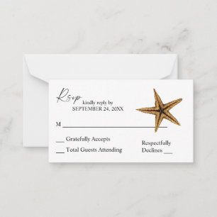 Tarjeta Pequeña Tropica de presupuesto Starfish Hawái 2SM Sin Comi