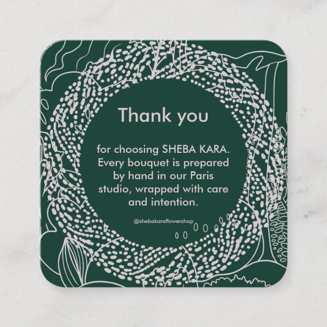 Tarjeta Pequeña Tropical Modernism Thank You Card (Anverso)