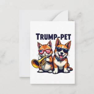 Tarjeta Pequeña Trump, mascota de Trump, vuelve a poner a nuestros