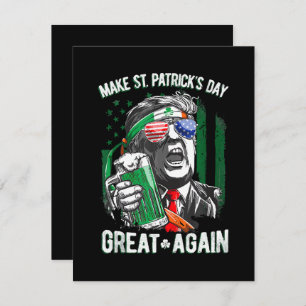 Tarjeta Pequeña Trump vuelve a ser gracioso el día de San Patricio