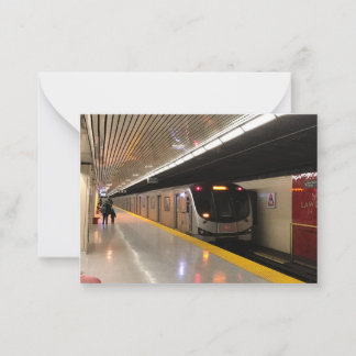 Tarjeta Pequeña TTC Toronto Subway Lawrence Station Note Card