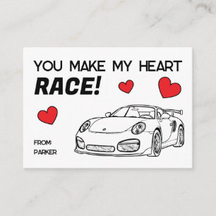 Tarjeta Pequeña Tú Haces que Mi Corazón Corra Niños San Valentín