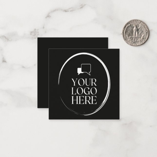 Tarjeta Pequeña Tu Logo Aquí Moderno (Anverso/Reverso In Situ)