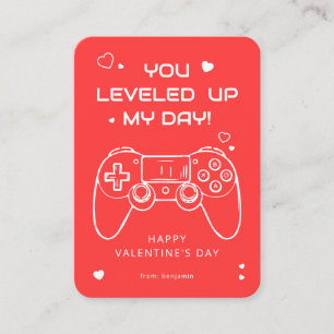 Tarjeta Pequeña Tú Subiste de Nivel Mi Día Jugador San Valentín