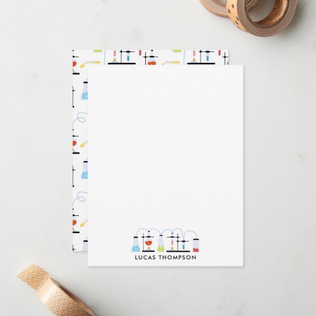 Tarjeta Pequeña Tubos de ensayo de laboratorio de ciencia de quími (Anverso/Reverso In Situ)