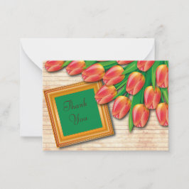 Tarjeta Pequeña Tulip Bouquet On Spring Gracias