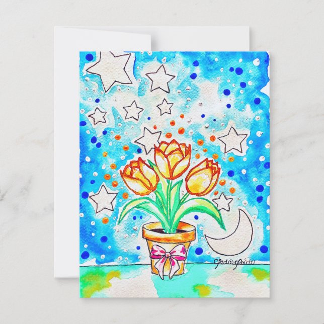 Tarjeta Pequeña Tulipán (Anverso)