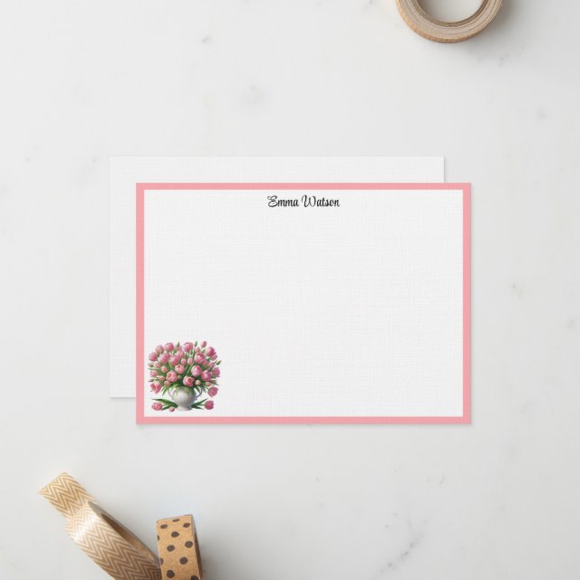 Tarjeta Pequeña Tulipanes (Anverso/Reverso In Situ)