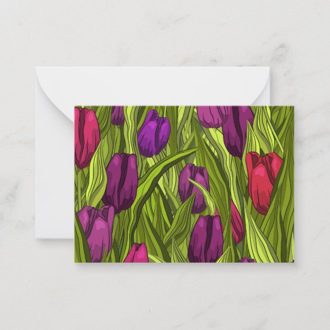 Tarjeta Pequeña Tulipanos (Anverso)