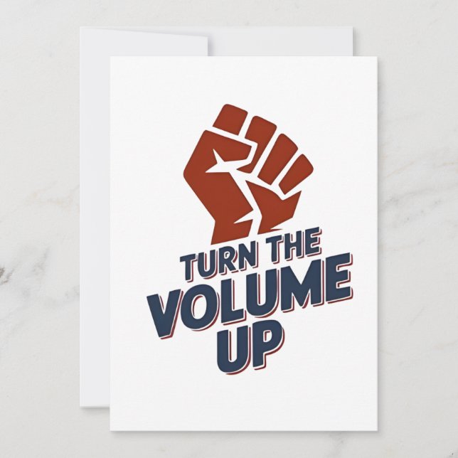 Tarjeta Pequeña Turn the Volume Up Zohran NYC Major Democrat (Anverso)