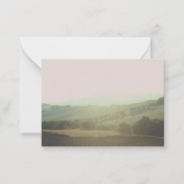 Tarjeta Pequeña Tuscan Landscape (Anverso)