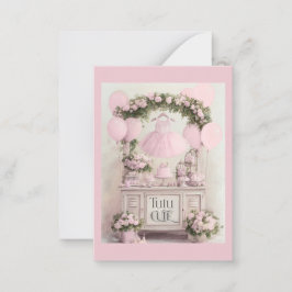 Tarjeta Pequeña Tutu Cute Ballet Ballet Pink Ballerina Tema para C