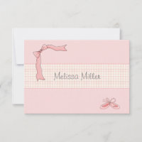 Tutu Rosa Personalizado Gracias / Notecard