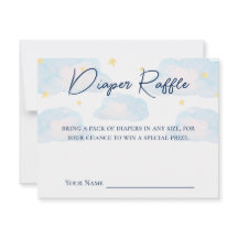 Twinkle Little Star Baby Shower Diaper Raffle Card