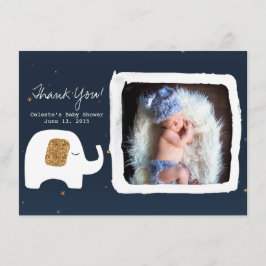 Tarjeta Pequeña Twinkle Little Star Photo Baby Shower Gracias