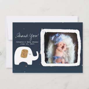 Tarjeta Pequeña Twinkle Little Star Photo Baby Shower Gracias
