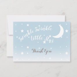 Tarjeta Pequeña Twinkle pequeña estrella azul gracias notecards