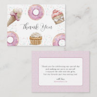 Two Sweet Cupcake & Donuts Cumpleaños 2 Agradecimi