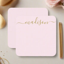 Typografía minimalista moderna Rubor rosa y dorada