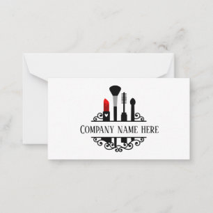 Tarjeta Pequeña un bonito negocio de maquilladores