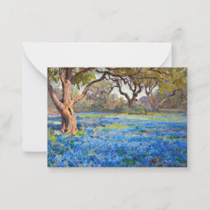 Tarjeta Pequeña Un campo de Bluebonnets en Alamo Heights, 1919
