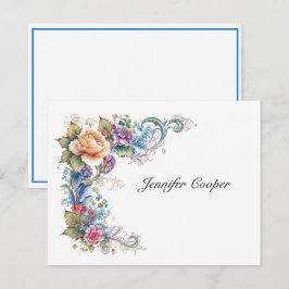 Tarjeta Pequeña Un capricho de Rosas de su escritorio A personal