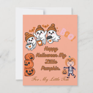 Tarjeta Pequeña Un dulce deseo de Halloween espeluznante
