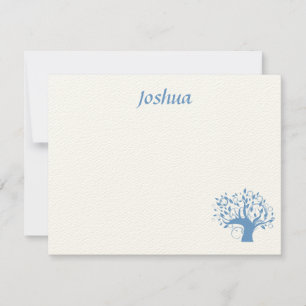 Tarjeta Pequeña Un gran árbol azul de la vida gracias