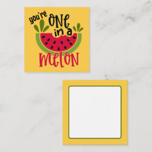 Tarjeta Pequeña Un melón de sandía juego de palabras