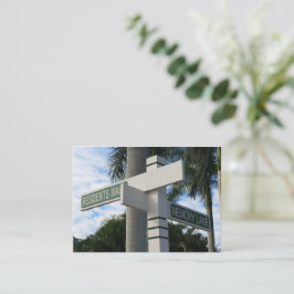 Tarjeta Pequeña un paseo por la playa de los residentes