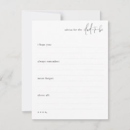 Tarjeta Pequeña Un pequeño consejo para el futuro de papá