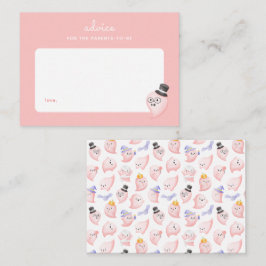 Tarjeta Pequeña Un pequeño consejo para padres de Baby Shower rosa