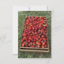 Tarjeta Pequeña Un plano de fresas