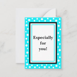 Tarjeta Pequeña Un Punto Pequeño "¡Algo!" Cards_Turq