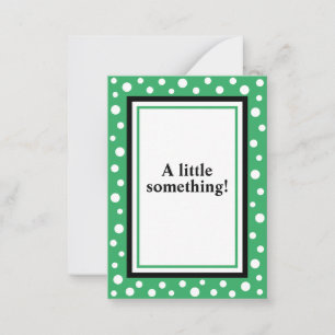 Tarjeta Pequeña Un Punto Pequeño "¡Algo!" Tarjetas_Verde