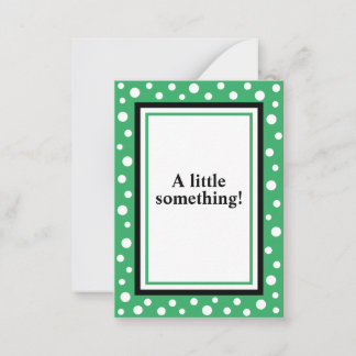 Tarjeta Pequeña Un Punto Pequeño "¡Algo!" Tarjetas_Verde
