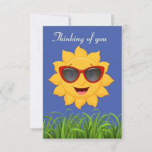 Tarjeta Pequeña Un sol lindo pensando en ti