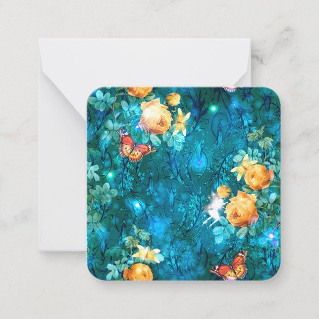 Tarjeta Pequeña Una hada en el diseño de la serie Garden 11 (Anverso)