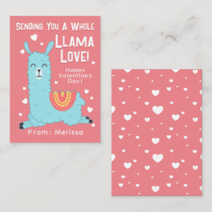 Tarjeta Pequeña Una llamada entera El día de San Valentín de clase