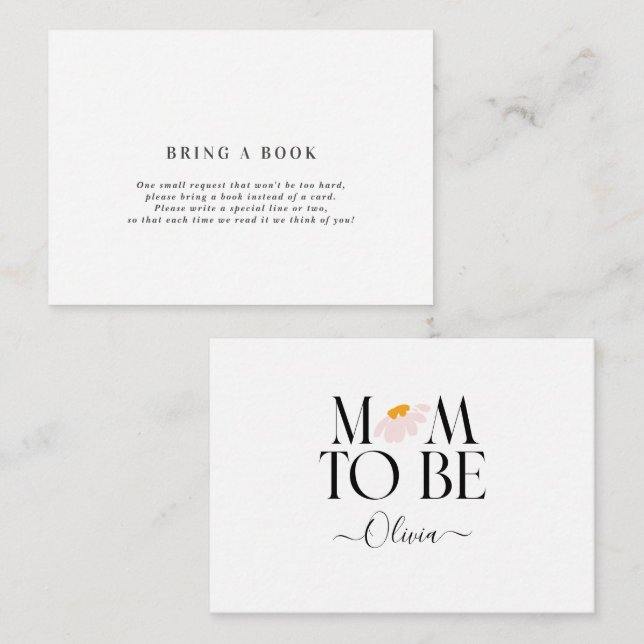 Tarjeta Pequeña una margarita natural con ducha de bebé florida tr (Anverso / Reverso)