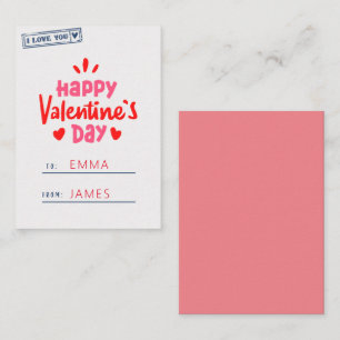 Tarjeta Pequeña Una reunión romántica de El día de San Valentín