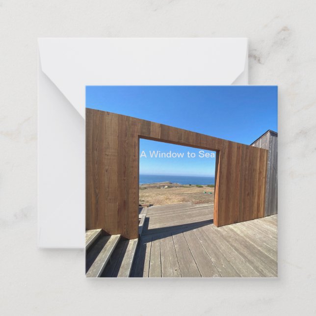 Tarjeta Pequeña Una ventana al mar (Anverso)