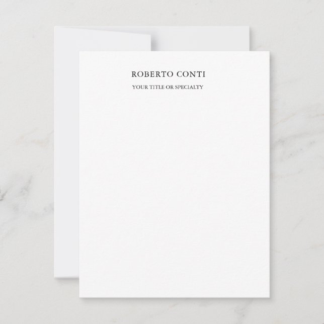 Tarjeta Pequeña Único Minimalista moderno (Anverso)
