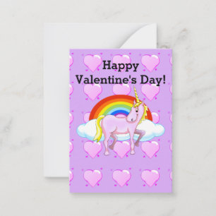 Tarjeta Pequeña Unicorn Valentine