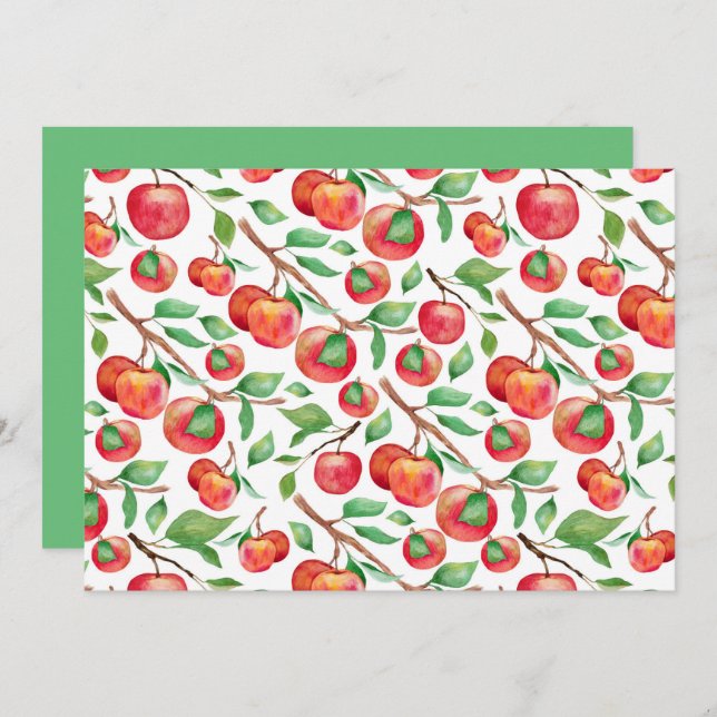 Tarjeta Pequeña Unique Apples Note Card (Anverso / Reverso)